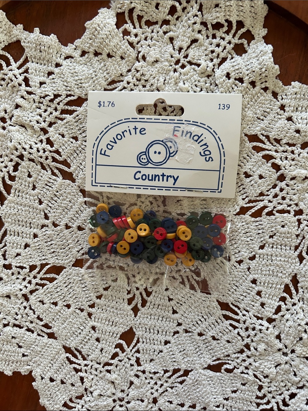 Favorite Findings “Country” Palette Mixed Buttons by Blumenthal Lansing Co. New